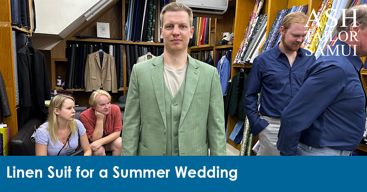 Linen Suit for a Summer Wedding